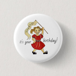 Hoera! Verjaardag knoppen Ronde Button 3,2 Cm