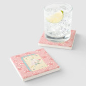 Hoera voor Bird Bam Mahjong Stenen Onderzetter (Zijkant)