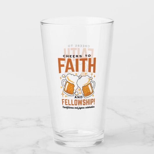 Hoera voor Faith & Fellowship - Oktoberfest T-shir Glas (Voorkant)
