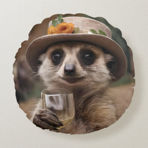 Hoera voor het leven: Gran Meerkat geniet van een Rond Kussen