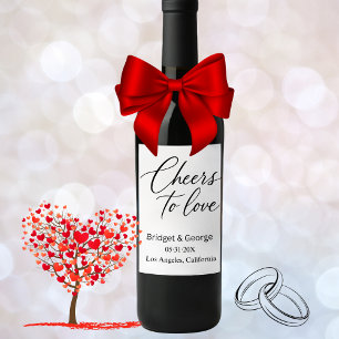 Hoera voor het liefdesscript - Elegant Charm Wijn Etiket