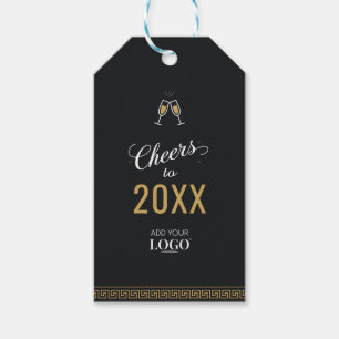 Hoera voor het nieuwe jaar Modern Business Appreci Cadeaulabel