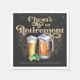 Hoera voor het pensioen Cheers & Beers Servet