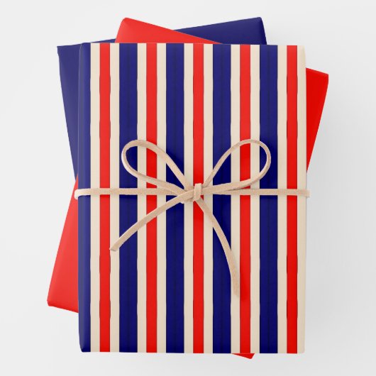 Hoera voor het Rood Wit en Blauw Inpakpapier Vel (In situ)