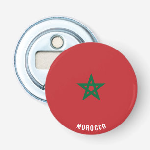 Hoera voor Marokko! Prachtig patriottisch Button Flesopener