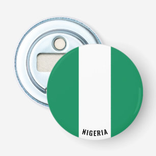 Hoera voor Nigeria! Prachtig patriottisch Button Flesopener