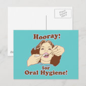 Hoera voor orale hygiëne briefkaart (Voorkant / Achterkant)