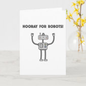 Hoera voor robots! kaart (Gele Bloem)