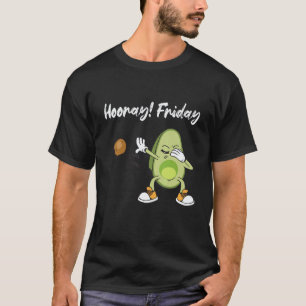 Hoera vrijdag avocado dabbing veganistisch eten t-shirt