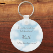 "Hoesband beter laat dan nooit" Funny Custom Sleutelhanger (Voorkant)