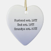 Hoesbandvader opa Est Vast opa om te worden Keramisch Ornament (Rechts)