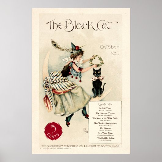 Hoesje 1895 "The Black Cat" Poster (Voorkant)