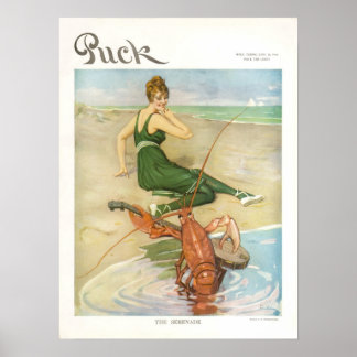  Hoesje 1914 Puck Magazine Poster, strand Poster
