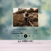 Hoesje Aangepast lied van afspeellijst Acryl Bord (Neutraal)