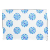 Hoesje blauw Snowflake Pattern Pillow Kussensloop (Voorkant)