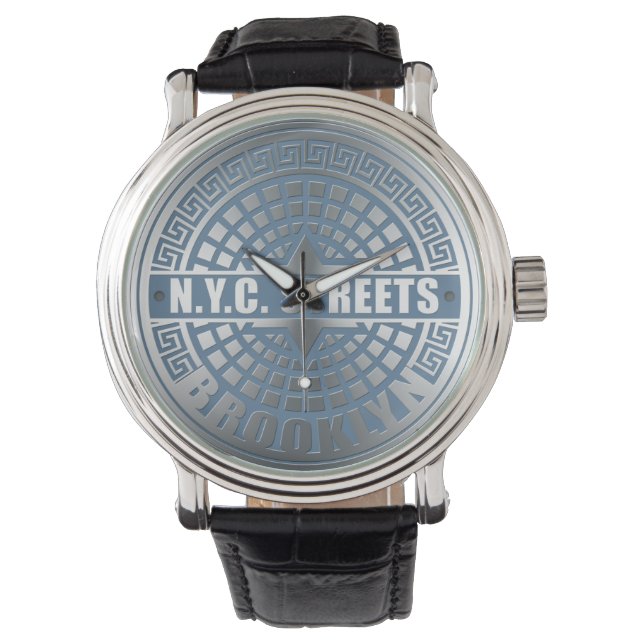 Hoesje Brooklyn Blue Horloge (Voorkant)
