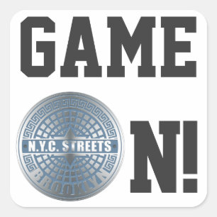 Hoesje Brooklyn Blue Vierkante Sticker