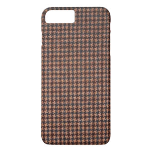 Hoesje: De bruine Stof van de Tweed iPhone 8 Plus / 7 Plus Hoesje