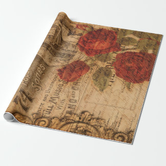 Hoesje en Roos Shabby Chic Cadeaupapier