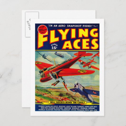 Hoesje Flying Aces Magazine 3 Briefkaart (Voorkant / Achterkant)