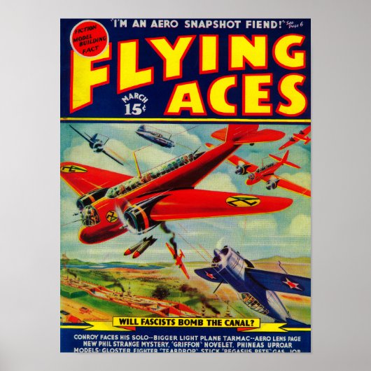 Hoesje Flying Aces Magazine 4 Poster (Voorkant)