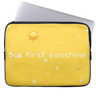 hoesje gele laptop sleeve