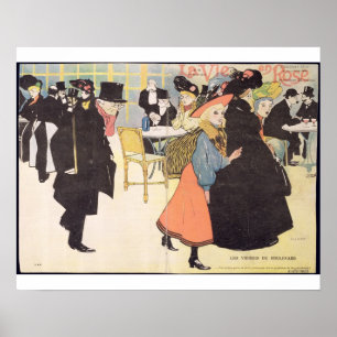 Hoesje illustratie voor "La Vie en Roos", 1903 (ko Poster