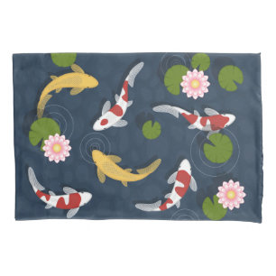 Hoesje Japanse Koi Fish Pond Pillow Kussensloop