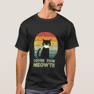 Hoesje je gemiddelde zwarte kat masker Funny Hal T-shirt