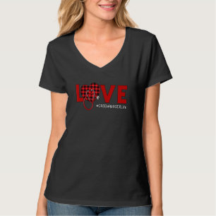 Hoesje Manager Nurse Pset Red Love Heart Stethosco T-shirt