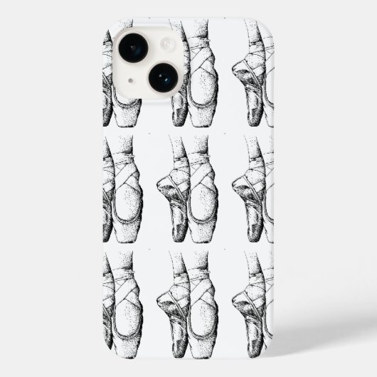 Hoesje-Mate iPhone Black & White Ballet Slipper-dr Case-Mate iPhone Case (Achterkant)