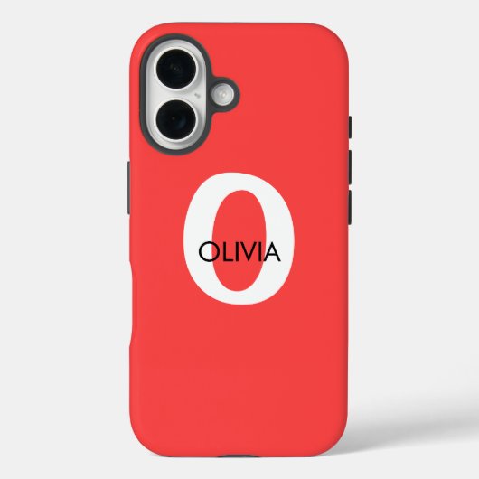 Hoesje-Mate Tough iPhone 16 Hoesje CUSTOM INITIAAL (Achterkant)