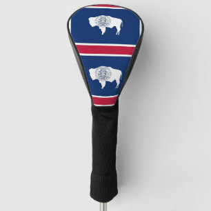 Hoesje met golfchauffeur en vlag van Wyoming State Golfheadcover