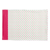 Hoesje met rode en groene poka Dot met kerstmis Kussensloop (Achterkant)