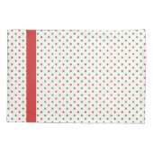 Hoesje met rode en groene poka Dot met kerstmis Kussensloop (Achterkant)