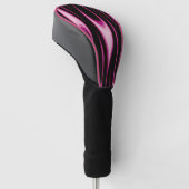 Hoesje met roze Golfkop Golfheadcover (Schuin)