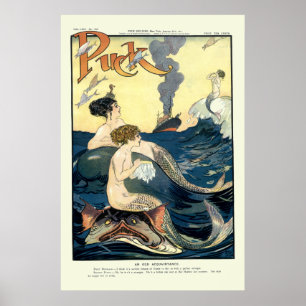 Hoesje met zeemeerminnen Poster