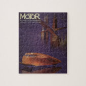 Hoesje motormagazijn, Futuristic City Car Legpuzzel (Verticaal)