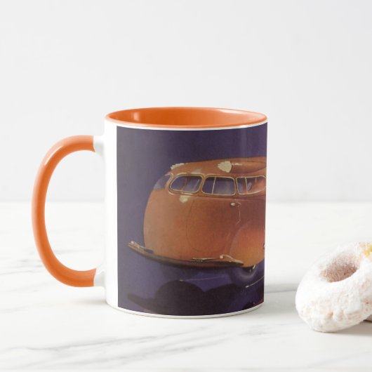  Hoesje motormagazijn, Futuristic City Car Mok (Met donut)