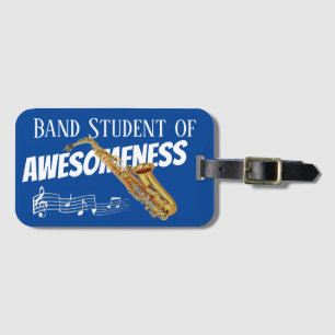 Hoesje NAAM VAN HET instrument TAG Saxophone Bagagelabel