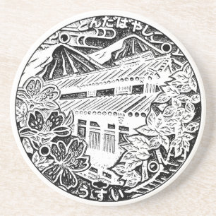Hoesje Tondabayashi Osaka Japan Zandsteen Onderzetter
