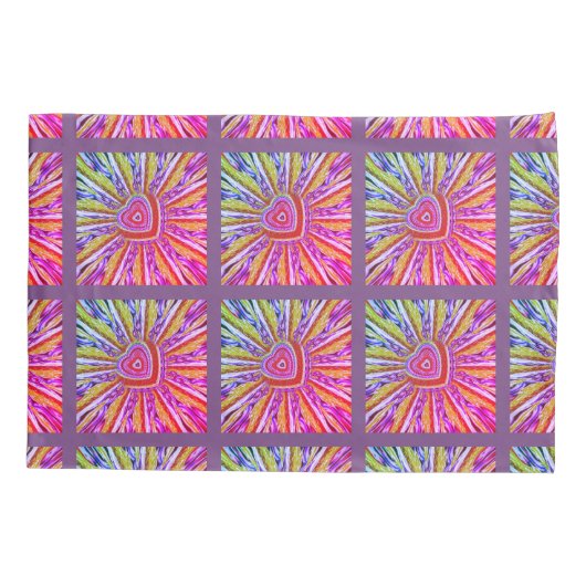 Hoesje Trippy Hearts Pillow Kussensloop (Achterkant)
