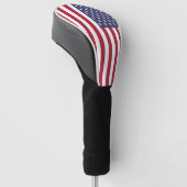 Hoesje van Amerikaanse vlag Red White en Blue Golf Golfheadcover (Schuin)