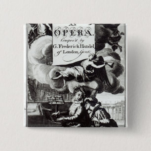 Hoesje van blad Music voor Julius Caesar Vierkante Button 5,1 Cm