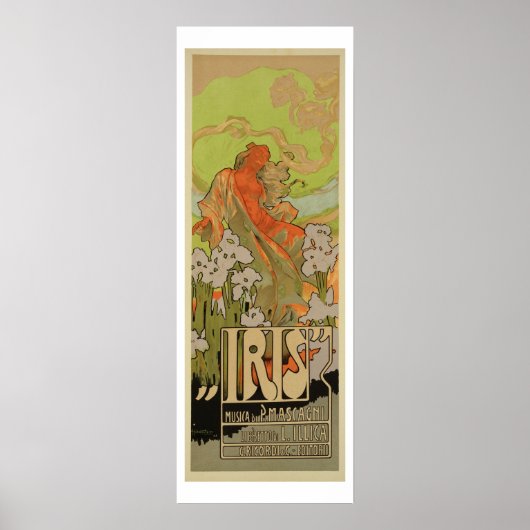 Hoesje van de Score en Libretto van de opera "Iris Poster (Voorkant)