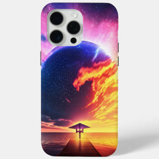 hoesje van de zonsondergang op de exoplaneet
