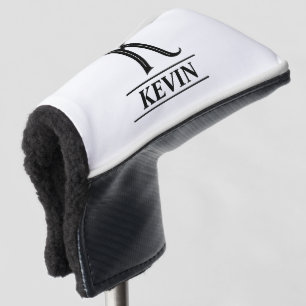 Hoesje van de zwarte monogrammed Putter Head Golfheadcover