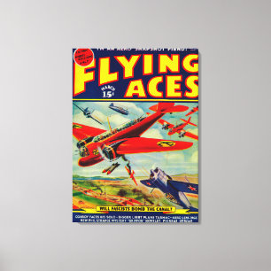 Hoesje van het Flying Aces Magazine 5 Canvas Afdruk