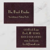 Hoesje van kunstleder visitekaartje (Voorkant / Achterkant)