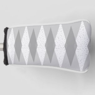 Hoesje van Mid Century Modern Gray Argyle Putter Golfheadcover